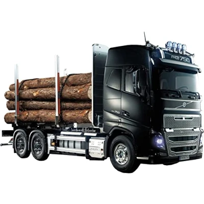 Image of Tamiya 300056360 Volvo RC FH16 Globetrotter 750 6x4 Timber Truck 56360 1:16 Assembly Kit, Unlackiert