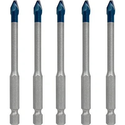 Image of Bosch 5x EXPERT HEX 9 Hard Ceramic Drill Bit Set (for tiles, Soft Ø 6 mm, Professional Accessory Impact Drill/Driver, Rotary Drill/Drivers)