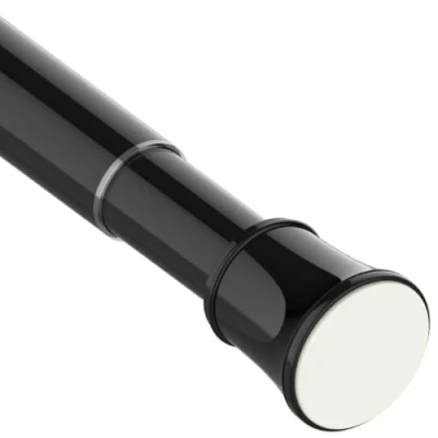 Image of 1PC Telescopic Curtain Rod Extendable Window Tension No Drilling Shower Pole,Tension for Curtains,Kitchen, Closet,Hanging Pole Tool Require(63 85CM/24.8 33.5Inch,Black）