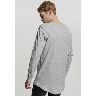Image of Urban Classics Men&#039;s Shaped Fashion Long Sleeve Tee Top Grey (Grau), Small (Manufacturer size: Small)