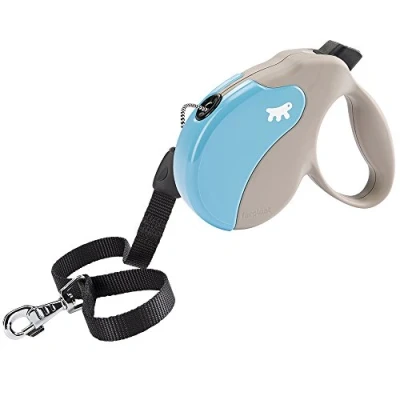 Image of Ferplast Retractable Dog Lead Extendible Leash AMIGO CORD L, Folding cord, 5 m, max 50 kg, Light Blue