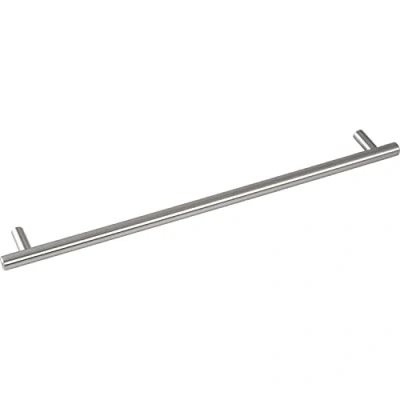 Image of GRIMME Enija 8569210310 Basic Cupboard Handle (Barell) Diameter 12 mm Width 350 Bar Brushed Stainless Steel Silver Hole Spacing 310