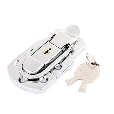 Image of Sourcingmap Suitcase Boxes Case Locking Clasp Toggle Catch Latch W 2 Keys