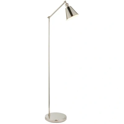 Image of Brescia Task Floor Lamp, Bright Nickel Plate