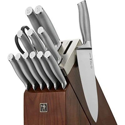 Image of Henckels International Self Sharpening Modernist knife block 14pc, Metallic