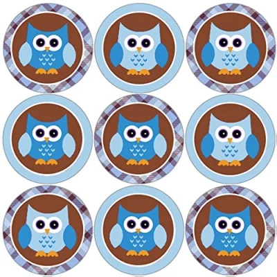 Image of 144 Blue Owl 30mm School Reward Stickers for Classroom, Parent