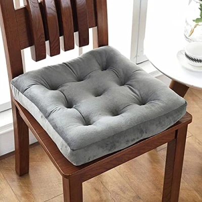 Image of Xpnit 10cm Thick Chair Pads Seat Cushion,45 * 45cm/50 50cm Garden Cushion Pads,Large Warm Cushions for Indoor Outdoor Office Home (45 45cm,Dark gray)