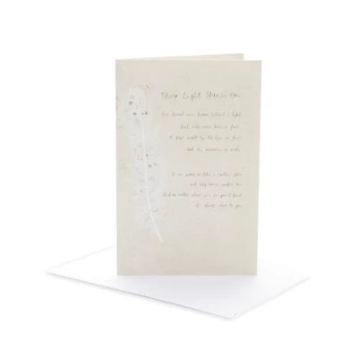 Image of UK Greetings Sympathy/Thinking of You Card For Him/Her/Friend With Envelope Feather Design