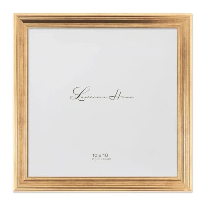 Image of Lawrence Frames 536210 10x10 Sutter Burnished Gold Picture Frame