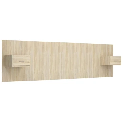 Image of vidaXL Bed Headboard with Cabinets Sonoma Oak Engineered Wood