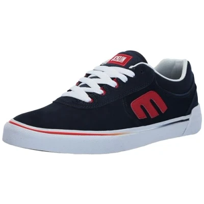 Image of Etnies Men&#039;s Joslin Vulc Low Top Skate Shoe, Navy/Red/White, 5 UK