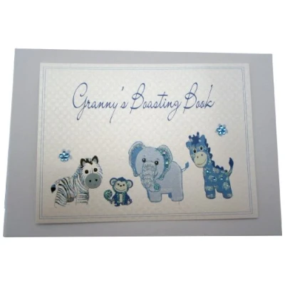 Image of White Cotton Cards Granny&#039;s Boasting Book Photo Album (Tiny, Blue)
