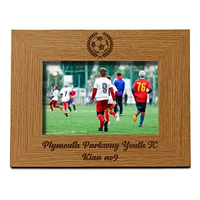 Image of ukgiftstoreonline Football Themed Personalised Engraved Photo Frame (8 x 10 Inch)