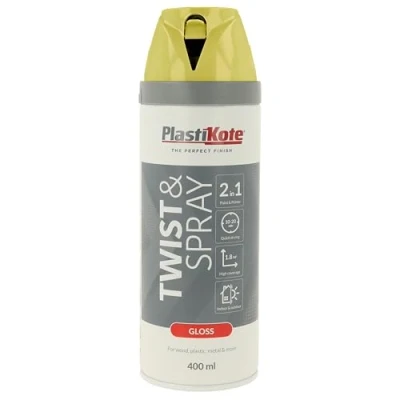 Image of Plasti kote 21104 400ml Premium Spray Paint Gloss New Yellow