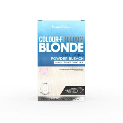 Image of Colour Freedom Blonde Ultra high lift Hair Bleach powder and White Neutralising Toner pack. Up to 9 levels of lift, By Knight &amp; Wilson