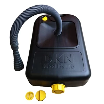 Image of DKN LEISURE 10L Black Waste Water Container with Hose and Adapter for Caravans