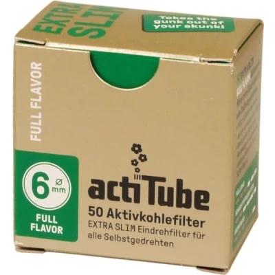 Image of actiTube Extra Slim Activated Carbon Filters 6mm Diameter 50 per Pack 4 Packs (200 Filters)