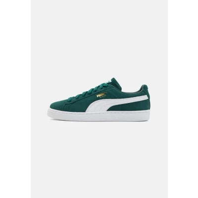 Image of Puma Suede Classic Unisex Trainers, Size: 4.5, Dark myrtle/white