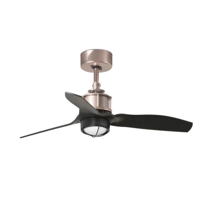 Image of Just Fan 81cm Copper, Black Ceiling 81cm, 3000K Light