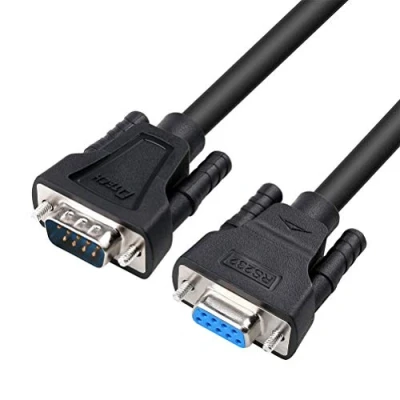Image of DTech DB9 9 Pin Serial Cable 1.5ft Male to Female RS232 Straight Through（0.5m, Black）