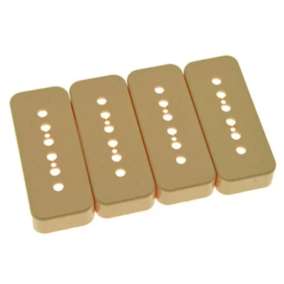 Image of KAISH Pack of 4 Ivory ABA Plastic P90 Soapbar Pickup Covers Soap bar Guitar Cover Pole Spacing 1 15/16&quot;(49.2mm)