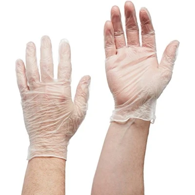 Image of SafeTouch 50000012 Powder Free Clear Vinyl Gloves, Large (Pack of 100)