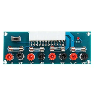 Image of Spactz 24 Pins Atx Benchtop Board Computer Pc Power Supply Breakout Adapter Module