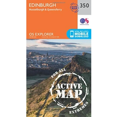 Image of Explorer Active 350 Edinburgh Map With Digital Version