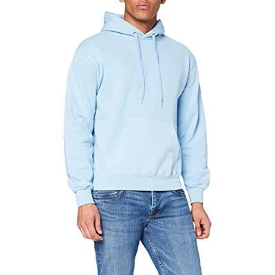 Image of Fruit of the Loom 62 208 0 Men&#039;s Classic Hooded Sweatshirt, Sky,X Large