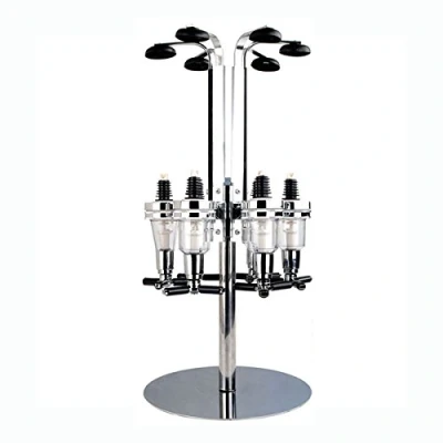 Image of 4/6 Bottle Wall Mounted &amp; Rotary Stand Drinks Optic Dispenser Party Bar Butler by Crystals® (6 Stand)