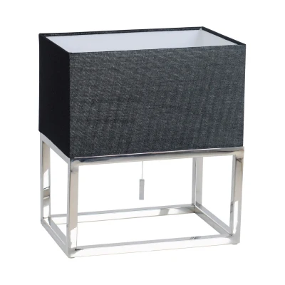 Image of Alfa 30x19cm Table Lamp with Shade Black 1xE27