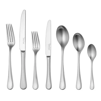 Image of Robert Welch Radford Satin, 7 Piece Cutlery Place Setting. Made from Stainless Steel. Dishwasher Safe.