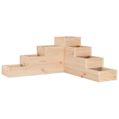 Image of vidaXL Garden Planter 4 Tier 80.5x79x36 cm Solid Wood Pine