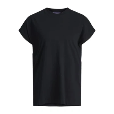 Image of JACK &amp; JONES Womens Jjxx Jxastrid Sl Boxy Every Tee Noos T Shirt, Black, XS UK