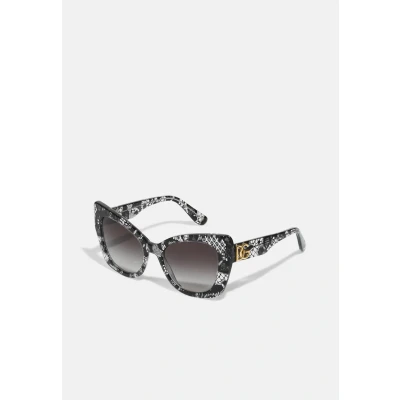 Image of Dolce &amp; Gabbana Woman DG4405 32878G Sunglasses Acetate Black Grey Butterfly Normal Shaded