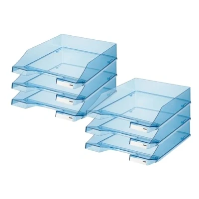 Image of Han Standard C4 Size Letter Tray Transparent Blue