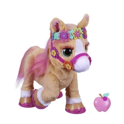 Image of FurReal friends Cinnamon, My Stylin’ Pony Toy, Electronic Pet, 80+ Sounds and Reactions; 26 Accessories; Ages 4 Up, Multicolor, 35 cm