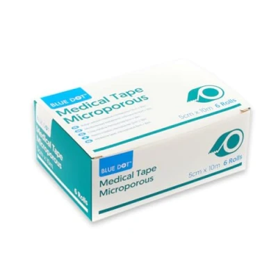 Image of Micropore Surgical Tape, Pack of 6 Rolls, 5cmX10m, Microporous Easy Tear Strong &amp; Comfortable, Hypoallergenic First Aid Medical Multipurpose Tape White (5cm X 10M Rolls)