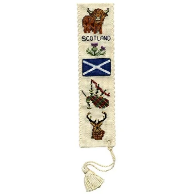 Image of Textile Heritage Counted Cross Stitch Bookmark Kit Symbols of Scotland