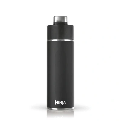Image of Ninja Thirsti Water Bottle and Flask 530 ML With Leak Proof Lid, Designed For Carbonated, Hot &amp; Cold Drinks, Ideal Travel Sports, Triple Insulated, Stainless Steel Bottle, Black, DW1801EUUKBK