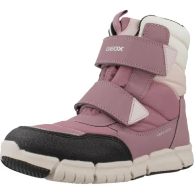 Image of Geox J FLEXYPER Girl B AB Ankle Boot, Dk Rose, 2.5 UK