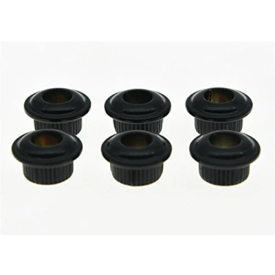 Image of KAISH 30x Metal Black 10mm Vintage Guitar Tuning Keys Conversion Bushings Adapter Ferrules