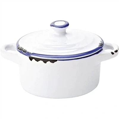 Image of Avebury Blue Mini Casserole Dish 4inch / 10.5cm Case of 12 Pot, Suitable for Serving Sauces