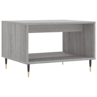 Image of vidaXL Grey Sonoma Coffee Table Engineered Wood and Iron Stylish Design with Storage Ideal for Modern Living Room Furniture