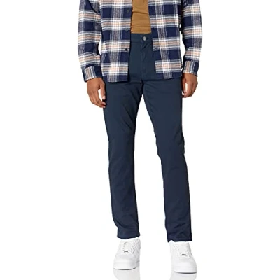 Image of Amazon Essentials Men&#039;s Slim Fit 5 Pocket Stretch Twill Trousers, Navy, 33W / 29L