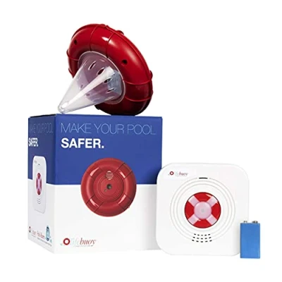 Image of Lifebuoy Pool Alarm System Motion Sensor Smart That is Application Controlled. Powerful Sirens Blare at Poolside and Indoors