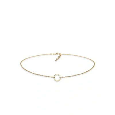 Image of Elli Women&#039;S Choker Circle 925 Sterling Silver Gose Gold Plated