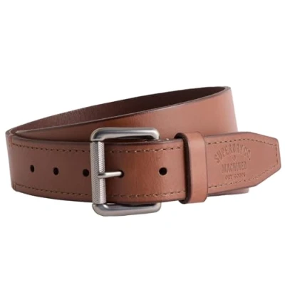 Image of Superdry Mens Badgeman Leather Belt (Tan, M)