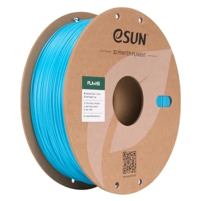 Image of eSUN PLA+ Filament 1.75mm, PLA+HS High Speed 3D Printer Dimensional Accuracy +/ 0.03mm, 1KG Spool (2.2 LBS) Speedy PLA Plus for Printers, Light Blue