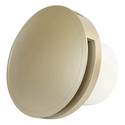 Image of Armar Trading LTD Silent Round Bathroom Extractor Fan 150mm / 6&quot; with Timer and Gold Front Cover